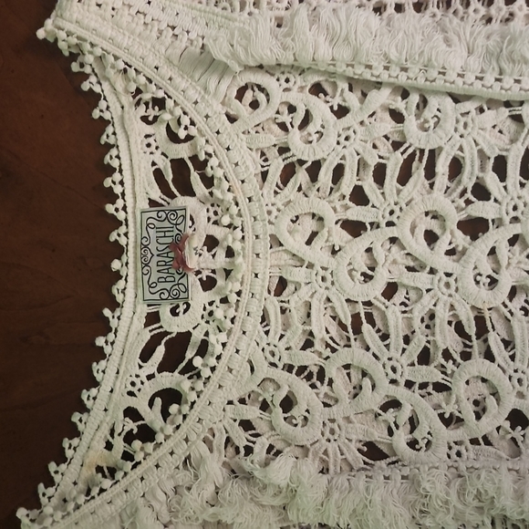 BARASCHI Anthropologie crochet white top - Picture 5 of 10